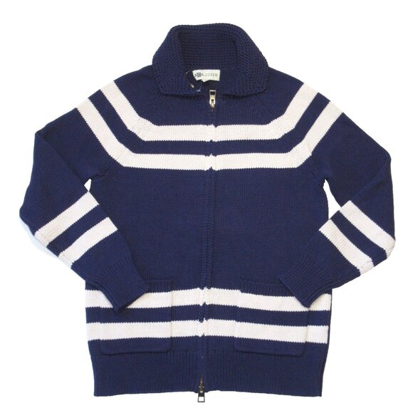 NWT J.Crew Sweater Jacket with Lobster Detail in Raw Indigo Natural Cardigan XS - Picture 6 of 11